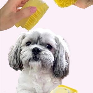 Bath Brush for Cats and Dogs with build in Container